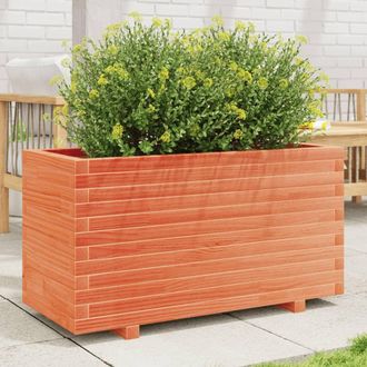 Berkfield Home Garden Planter Wax Brown 90x40x49.5 cm Solid Wood Pine