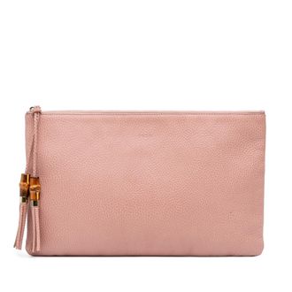 Gucci Leren Clutch Met Bamboe Kwastje
