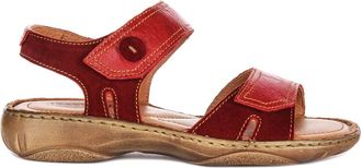 Josef Seibel Flat Sandals, female, Red, 6 UK, Red Womens Ankle Strap Sandals