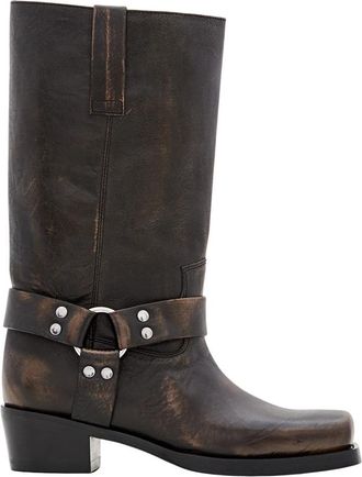 PARIS TEXAS Roxy Boot - Dames - Cowboylaarzen - Bruin - 41 EU - Leer - Schoenen