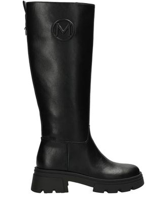Mexx logo plaque boots - Nero