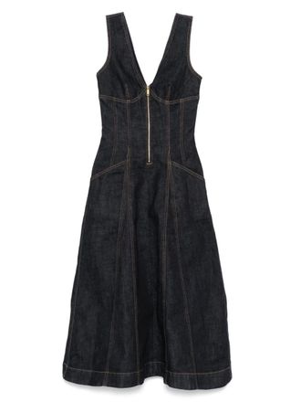 Self Portrait Denim Midi Dress