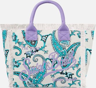 MC2 Saint Barth Vanity Canvas Shoulder Bag With Paisley Print