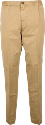 Tommy Hilfiger Beige Relaxed Tapered Trousers with Zip Closure