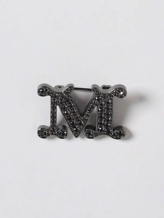 Max Mara Spilla Facella in metallo con strass incastonati