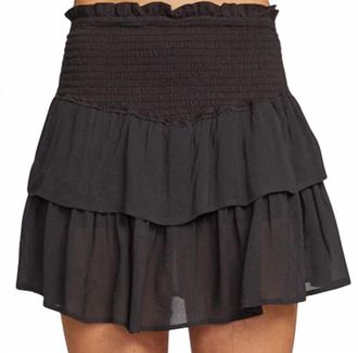 Chaser Ruffled Tiered Mini Skirt In Black