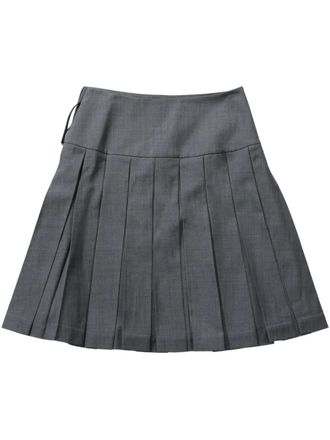 Shushu/Tong wool-blend skirt - women - Polyester/Wool - 4 - Grey