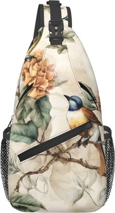 Generic Birds On The Tree Chest Bag Trendy Shoulder Bag Lightweight Daypack For Traveling Outdoors Camping