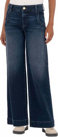 Kut from the Kloth Meg High Rise Wide Leg Jeans In Dark Wash