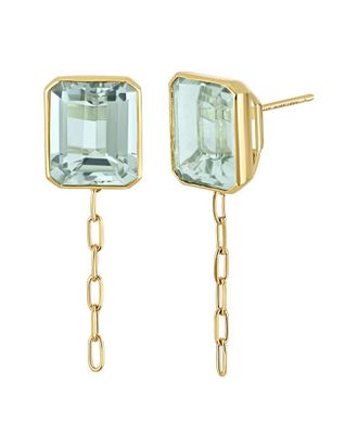 Bony Levy 14K 10.59 ct. tw. Green Amethyst Earrings