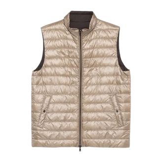 Herno Vests, male, Beige, Size: 3XL Reversible Vest