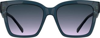 Kendra Scott Dira 56mm Rectangular Sunglasses in Blue at Nordstrom