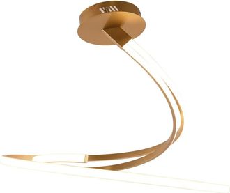 Luce-Ambiente-Design Plafón led de aluminio dorado de 40 w con interruptor cct