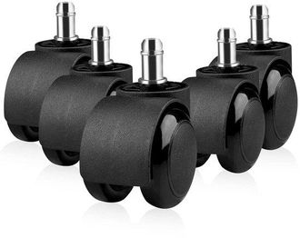 OEM Ruedas Para Sillas De Oficina Para Suelos Duros - Rotaci&oacute;n De 360&deg;, Silenciosas Y Que No Rayan, 5 Unidades