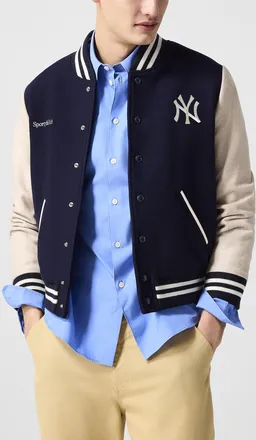 Sporty & Rich Mens Homerun wool varsity jacket