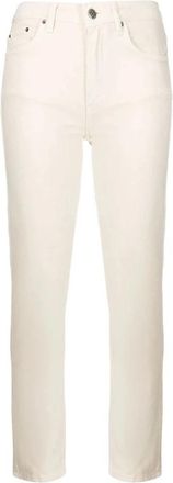 Ksubi Witte Slim Fit Straight Jeans - Dames - Regular Fit Jeans - Wit - W28 - Katoen - Jeans