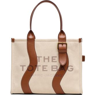 Marc Jacobs The Wavy Canvas Large Tote Bag in Beige/argan Oil at Nordstrom