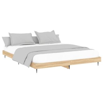 vidaXL Estructura De Cama Sin Colch&oacute;n Roble Sonoma 180x200 Cm Vidaxl