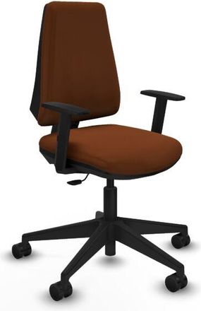 Piqueras y Crespo Piqueras Y Crespo - Elche Cp Similpiel Marr&oacute;n Brazos 1d Base Piramidal Ruedas Nailon 65mm