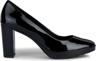 Geox Zwarte Pleasure Pumps - Dames - Pumps - Zwart - 39 EU - Leer - Schoenen