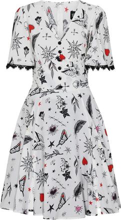 Hell Bunny Avery Dress White