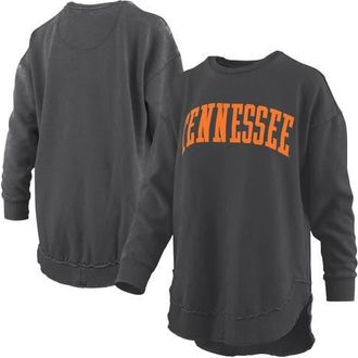 Pressbox Womens Pressbox Black Tennessee Volunteers Melange Poncho Vintage Fleece Long Sleeve Pullover Sweatshirt at Nordstrom, Size X-Large