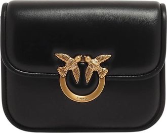 Pinko Pinko, Dames, Tassen, Zwart, Maat: ONE Size Katoen