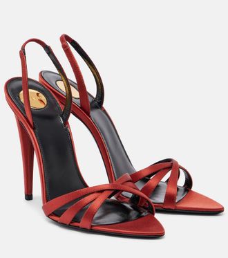 Saint Laurent Kate 110 satin slingback sandals