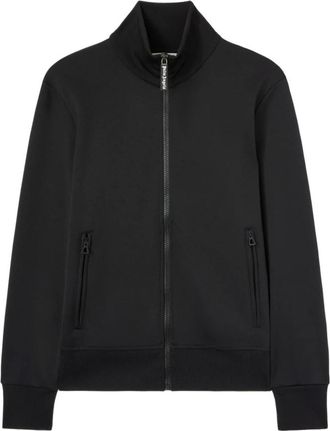 Palm Angels Zwarte Zip Sweater met Rolkraag - Dames - Vesten met rits - Zwart - S - Hoodies & sweatvesten
