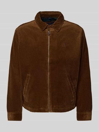 Polo Ralph Lauren Jacke mit Rei&szlig;verschluss in Mittelbraun, Gr&ouml;&szlig;e XL