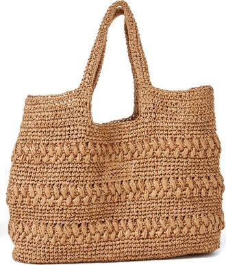 L*Space Changing Tides Crocheted Raffia Tote in Natural at Nordstrom