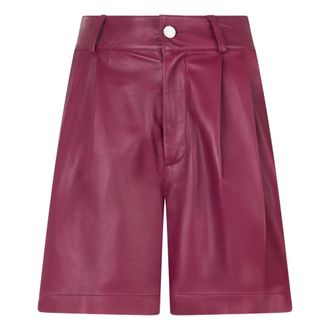 Red Valentino Casual Shorts, female, Red, Size: 2XS Leather Shorts