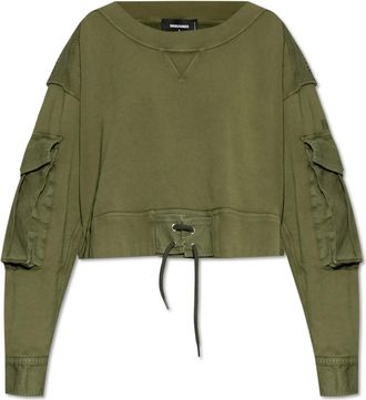 Dsquared2 Donna, Felpe, Verde, L, new