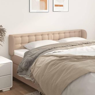 vidaXL Cabecero De Cuero Sint&eacute;tico Color Capuchino 203x23x78/88 Cm Vidaxl