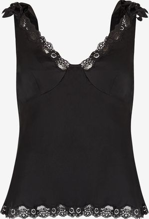 Reformation Seiden-Tr&auml;gertop mit Spitze Florence