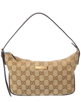 Gucci Lady Lunetta Small Gg Canvas & Leather Shoulder Bag