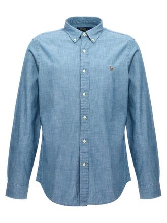 Ralph Lauren Light Blue Logo Embroidered Shirt