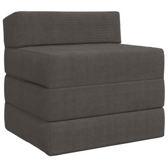 vidaXL Divano Letto Pieghevole Grigio Scuro 200 X 70 X 15 Cm Vidaxl