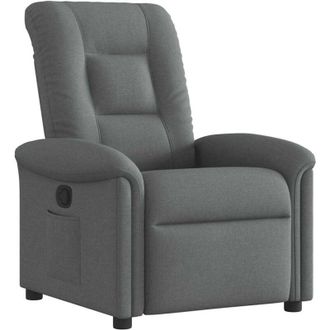 vidaXL Sill&oacute;n Reclinable De Tela Gris Oscuro Vidaxl