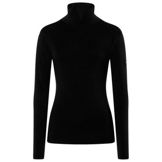 super.natural Split Brush Turtleneck Merinolongsleeve f&uuml;r Damen | schwarz