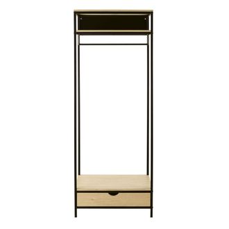 Maisons du monde Armario profesional con 1 caj&oacute;n y 1 repisa de metal negro