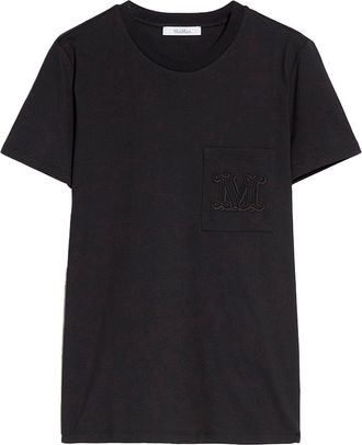 Max Mara T-Shirt M Monogram In Jersey Di Cotone-Donna