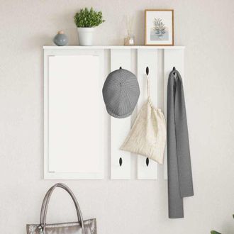 vidaXL vidaXL Appendiabiti a muro Bianco 84 x 10 x 80 cm Legno multistrato
