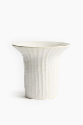 H&M Vase aus Steingut mit Struktur - White