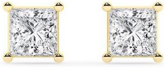 Badgley Mischka Princess Cut Diamond Solitaire Stud Earrings in Yellow at Nordstrom Rack