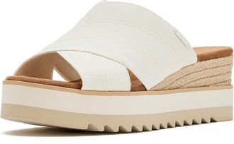 Toms Diana Mule Womens Shoes White : 7.5 B - Medium, Textile
