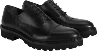 Desa Man Leather Slip-On Shoes - Round Toe, Flat Sole, Breathable | Black - 43