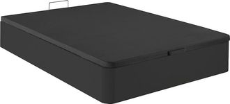 Vente-Unique Somier con arc&oacute;n HESTIA de YSMEE - Negro mate - 140x190 cm
