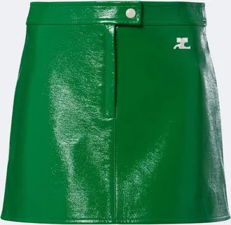 Courr&egrave;ges Courr&egrave;ges Reedition vinyl miniskirt
