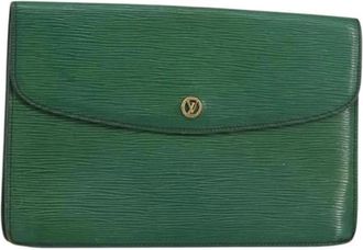 Louis Vuitton Pre-owned Clutches, female, Green, Size: ONE SIZE Pre-owned Leather Clutch